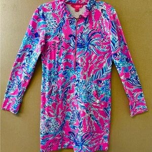 (EUC) Lilly Pulitzer Vibrant Pink and Blue Floral Dress
